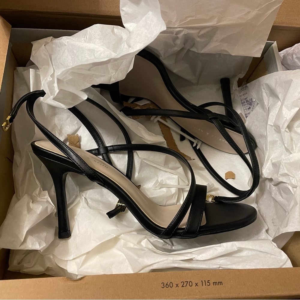 Charles and Kieth Asymmetric Strappy Heeled Sandals